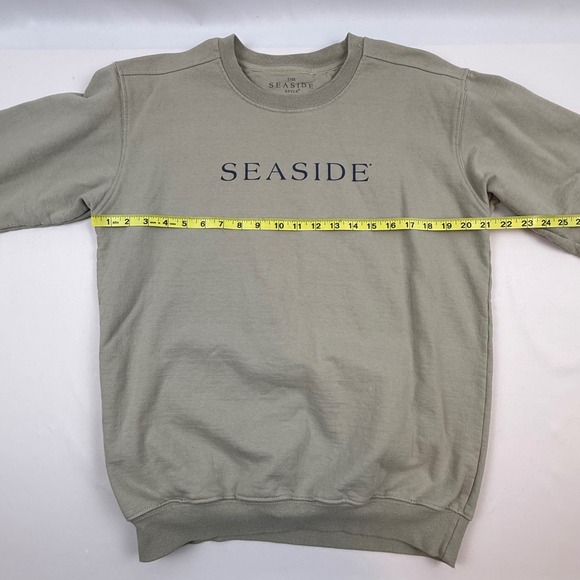 The Seaside Style Womens Medium Sage Green Graphic Crewneck Sweatshirt USA Made - Picture 7 of 9